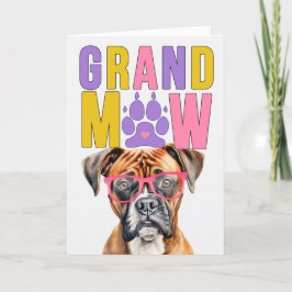 Tarjeta Festiva Día de los abuelos del GrandDOG del Boxer de Grand