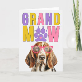 Tarjeta Festiva Día de los abuelos del GrandDOG del Hound Basset d