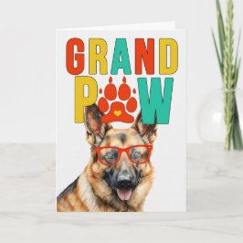 Tarjeta Festiva Día de los abuelos del GrandDOG del Pastor Alemán 
