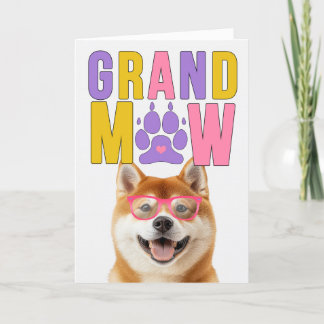 Tarjeta Festiva Día de los abuelos del GrandDOG del perro Akita de