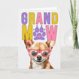 Tarjeta Festiva Día de los abuelos del GrandDOG del perro de Chihu