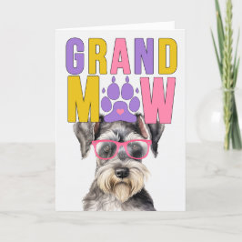 Tarjeta Festiva Día de los abuelos del GrandDOG Schnauzer