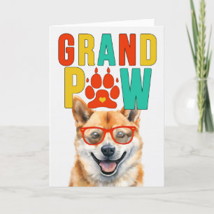 Tarjeta Festiva Día de los abuelos del GrandDOG Shiba Inu
