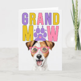 Tarjeta Festiva Día de los abuelos del GrandMAW Jack Russell