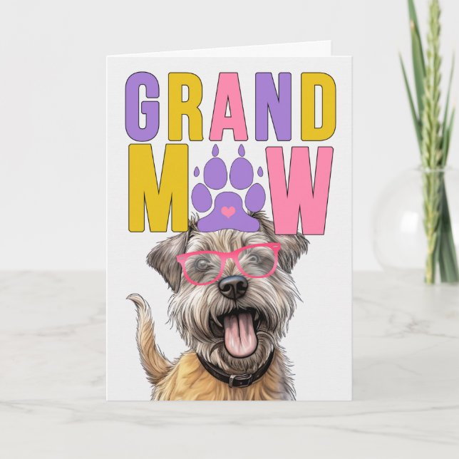 Tarjeta Festiva Día de los abuelos del PERRO en Gran MAW (Anverso)