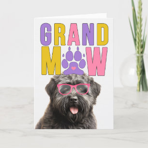 Tarjeta Festiva Día de los Abuelos Divertido Perro Bouvier GrandMA