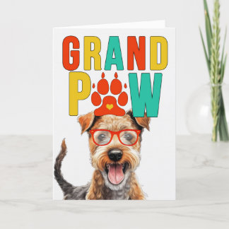 Tarjeta Festiva Día de los abuelos divertidos de Gran PAW Lakeland