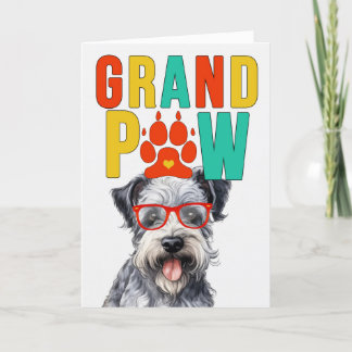Tarjeta Festiva Día de los abuelos divertidos de Gran PAW Pumi Dog