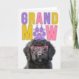 Tarjeta Festiva Día de los abuelos divertidos del perro negro Gran