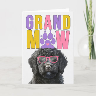 Tarjeta Festiva Día de los abuelos divertidos del perro negro Gran