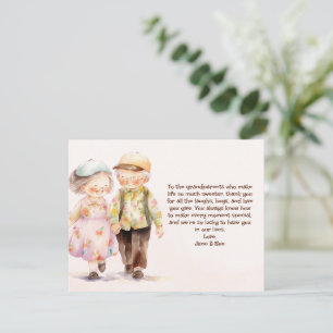 Tarjeta Festiva Día de los Abuelos Florales