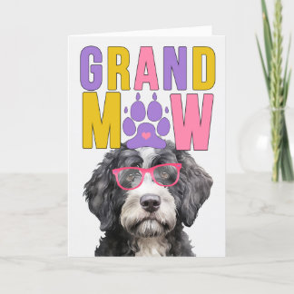 Tarjeta Festiva Día de los Abuelos Graciosos de GrandMAW Water Dog