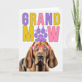 Tarjeta Festiva Día de los Abuelos Graciosos de Perro Sangriento