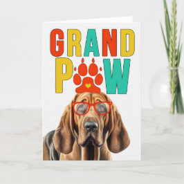 Tarjeta Festiva Día de los Abuelos Graciosos de Perro Sangriento G