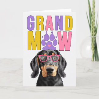 Tarjeta Festiva Día de los Abuelos Graciosos del Perro Coonhound