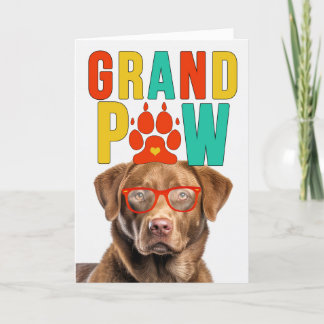 Tarjeta Festiva Día de los Abuelos Graciosos del Perro de la Bahía