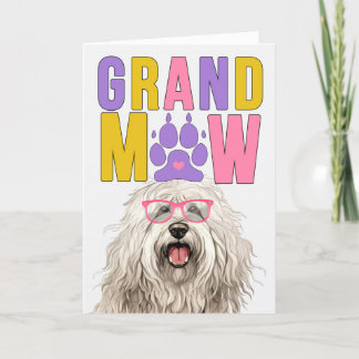 Tarjeta Festiva Día de los Abuelos Graciosos del PERRO Komondor de