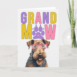 Tarjeta Festiva Día de los Abuelos GrandDOG de GrandMAW Airedale
