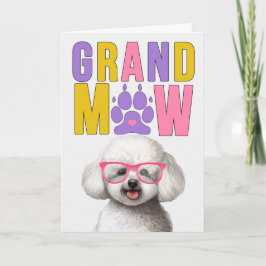 Tarjeta Festiva Día de los Abuelos GrandDOG de GrandMAW Bichon Fri