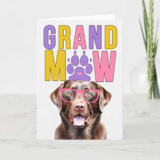 Tarjeta Festiva Día de los Abuelos GrandDOG de GrandMAW Chocolate