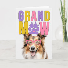 Tarjeta Festiva Día de los Abuelos GrandDOG de GrandMAW Collie