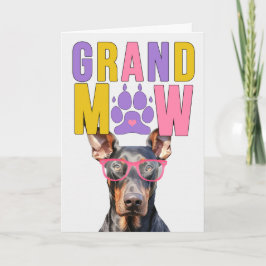 Tarjeta Festiva Día de los Abuelos GrandDOG de GrandMAW Doberman