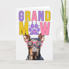 Tarjeta Festiva Día de los Abuelos GrandDOG de GrandMAW Doberman