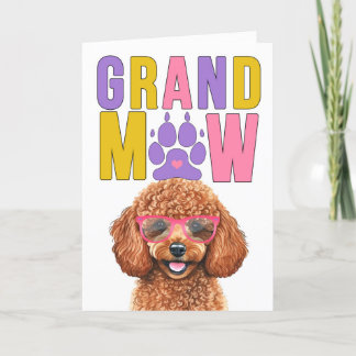 Tarjeta Festiva Día de los Abuelos GrandDOG de GrandMAW Poodle