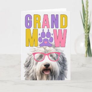 Tarjeta Festiva Día de los Abuelos GrandDOG de GrandMAW Sheepdog