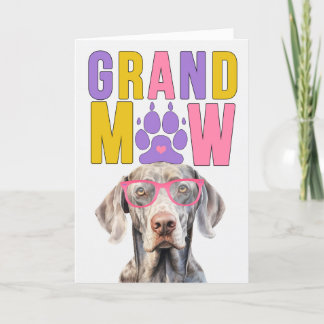 Tarjeta Festiva Día de los Abuelos GrandDOG de GrandMAW Weimaraner