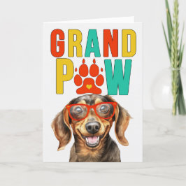 Tarjeta Festiva Día de los Abuelos GrandDOG de GrandPAW Dachshund