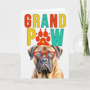 Tarjeta Festiva Día de los Abuelos GrandDOG de GrandPAW Mastiff