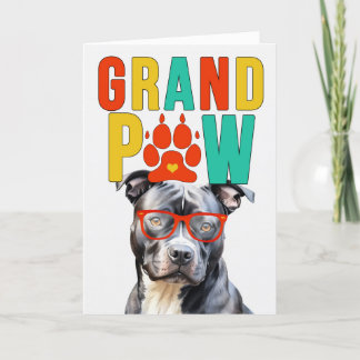 Tarjeta Festiva Día de los Abuelos GrandDOG de GrandPAW Staffordsh
