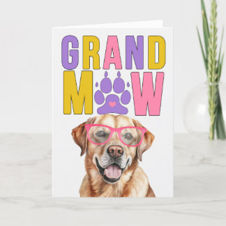 Tarjeta Festiva Día de los Abuelos GrandDOG de Labrador Amarillo