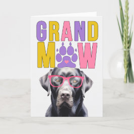Tarjeta Festiva Día de los Abuelos GrandDOG de Labrador Negro de G