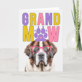 Tarjeta Festiva Día de los Abuelos GrandDOG de St Bernard