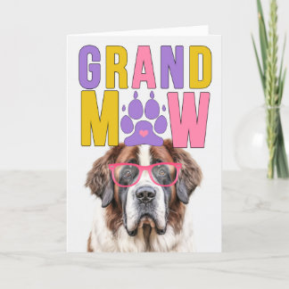 Tarjeta Festiva Día de los Abuelos GrandDOG de St Bernard