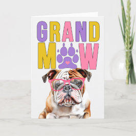 Tarjeta Festiva Día de los Abuelos GrandDOG del Bulldog inglés de