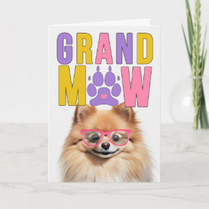 Tarjeta Festiva Día de los Abuelos GrandMAW Pomeranian GrandDOG