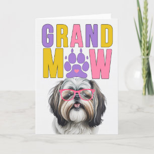 Tarjeta Festiva Día de los abuelos GrandMAW Shih Tzu GrandDOG