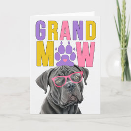 Tarjeta Festiva Día de los Abuelos GranMAW Cane Corso