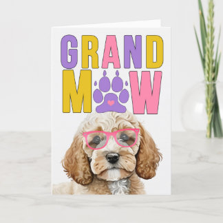 Tarjeta Festiva Día de los Abuelos GranMAW Cockapoo