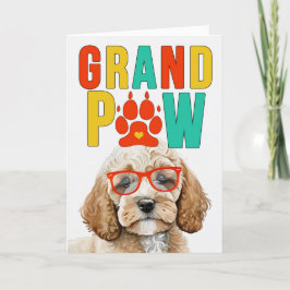 Tarjeta Festiva Día de los Abuelos GranPerro de Cockapoo de GranPA