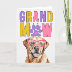 Tarjeta Festiva Día de los Abuelos Labrador Amarillo GrandMAW Gran