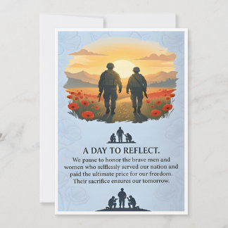 Tarjeta Festiva día de los caídos