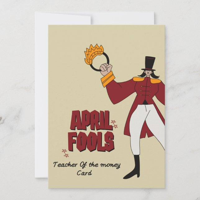 Tarjeta Festiva Día de los Inocentes de Abril Me Convertí en Maest (Anverso)