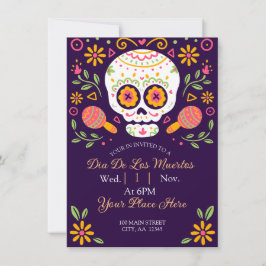 Tarjeta Festiva Dia De Los Muertos