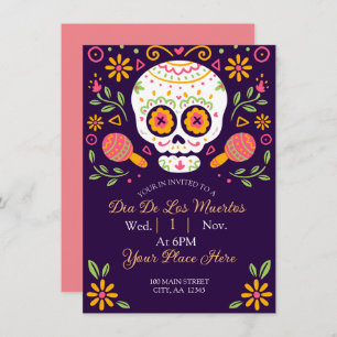 Tarjeta Festiva Dia De Los Muertos