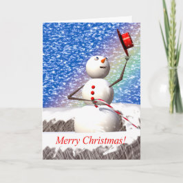 Tarjeta Festiva Día de los Navidades perfectos de Snowman