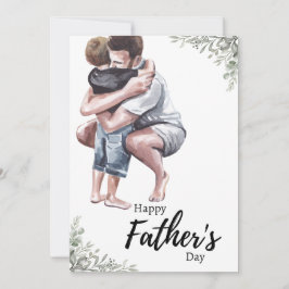 Tarjeta Festiva Día de los padres con acuarela